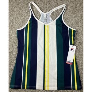 Fila Heritage Relaxed Fit Tank Top Striped Size XL NWT Tennis Pickleball